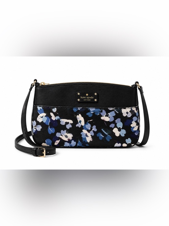 kate spade Handbags - kate spade Black Floral Print Crossbody Bag with Gold Hardware